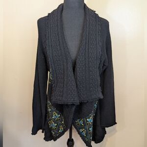 Anthropologie Sleeping On Snow Lafayette Cardigan Sweater Floral Open Large